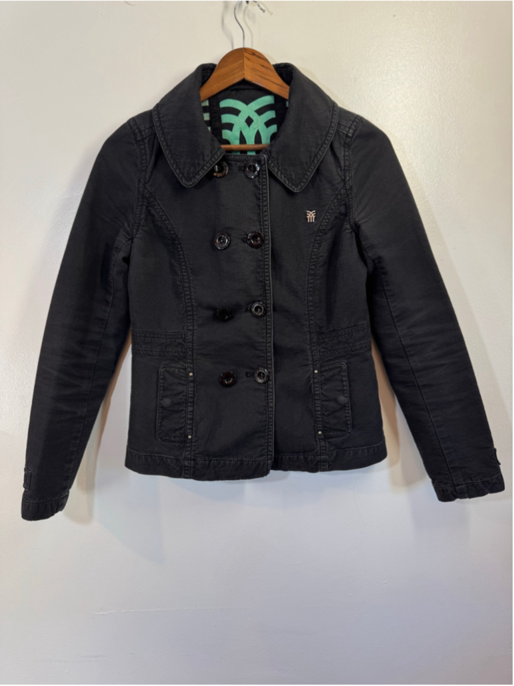 Fenchurch Small Black Double-Breasted Utility Jacket Women’s Button Front